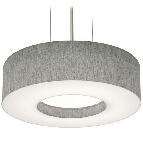 AFX Lighting Afx Lighting Montclair Black LED Pendant Light with Drum Shade MCP1214LAJUDBK-GY