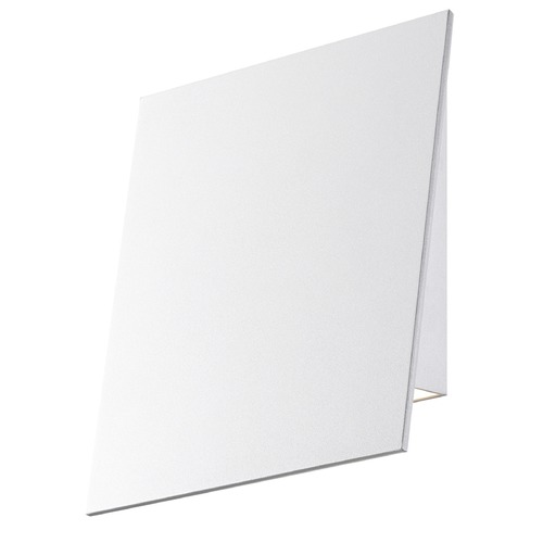 Angled Plane Textured White LED Outdoor Wall Light by Sonneman Lighting