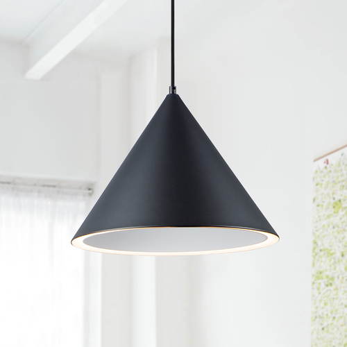Abyss 15.75-Inch LED Pendant in Black by ET2 Lighting