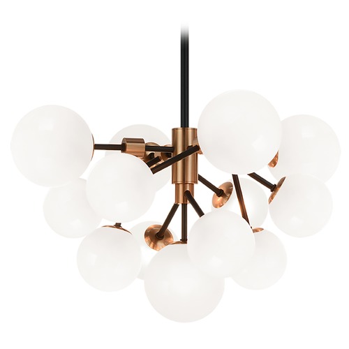 Matteo Lighting Novu Aged Gold LED Chandelier by Matteo Lighting C83013AGOP