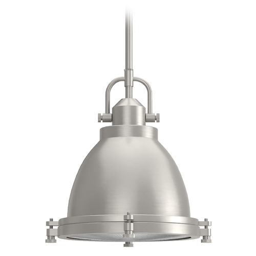 Hunter Fan Company Hunter Fan Company Bridgemoor Brushed Nickel Pendant Light with Bowl / Dome Shade 19107