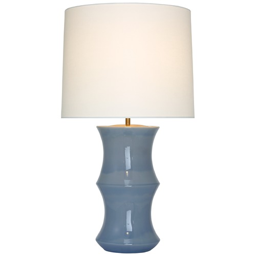 Aerin Marella Table Lamp in Polar Blue Crackle by Visual Comfort Signature