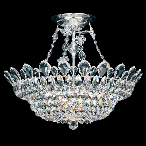 Trilliane Polished Stainless Steel Semi-Flush Mount Light by Schonbek Lighting