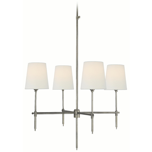 Visual Comfort Signature Collection Visual Comfort Signature Collection Thomas O'brien Bryant Antique Nickel Chandelier TOB5002AN-L