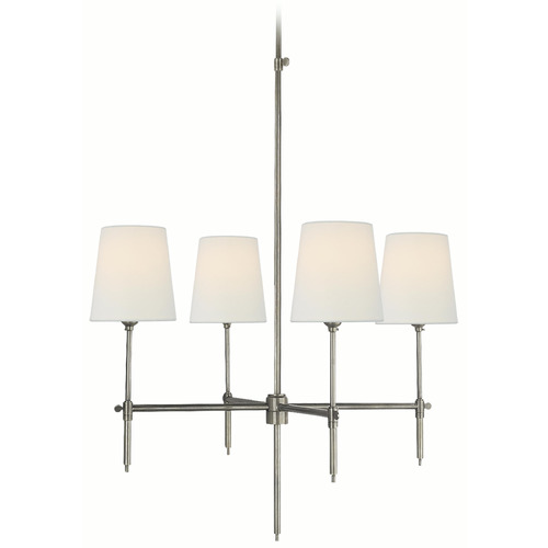 Visual Comfort Signature Collection Thomas O'brien Bryant Antique Nickel Chandelier