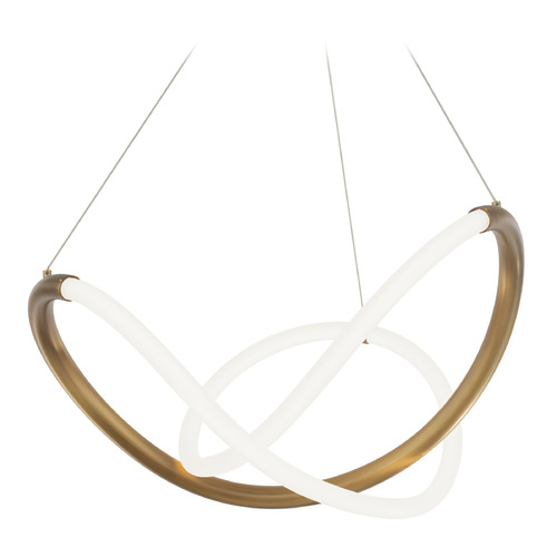 Solo 24-Inch LED Pendant in Aged Brass by WAC Lighting