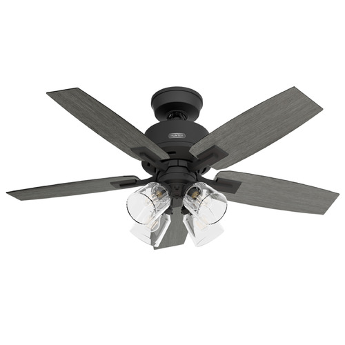Hunter Fan Company Gatlinburg Matte Black LED Ceiling Fan with Light