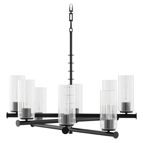 Quorum Lighting Juniper Matte Black Chandelier by Quorum Lighting 641-8-59