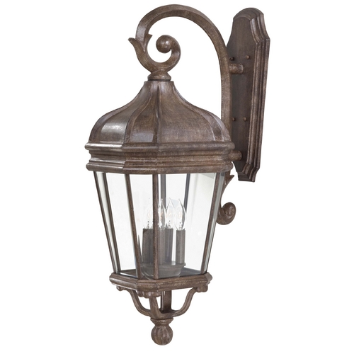Outdoor Wall Light with Clear Glass in Vintage Rust by Minka Lavery