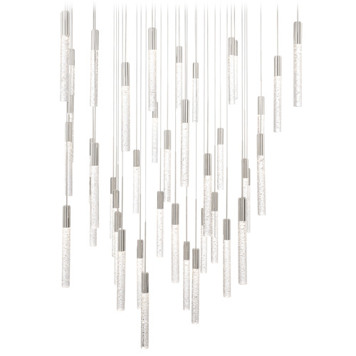 Modern Forms by WAC Lighting Modern Forms Magic Polished Nickel LED Multi-Light Pendant with Cylindrical Shade PD-35641S-PN