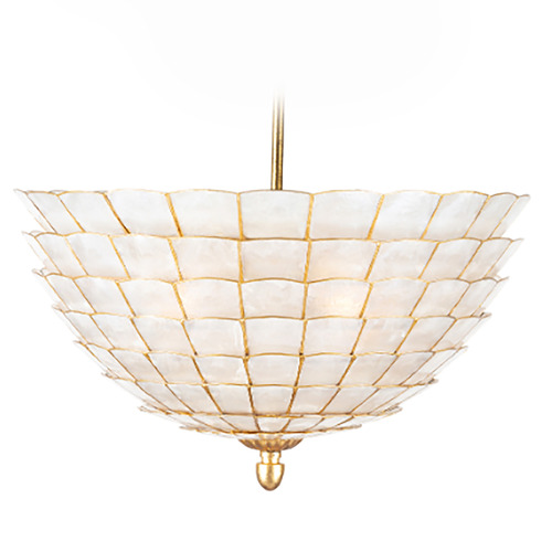 Kalco Lighting Kalco Lighting Samal Oxidized Gold Leaf Pendant Light with Bowl / Dome Shade 515145OL