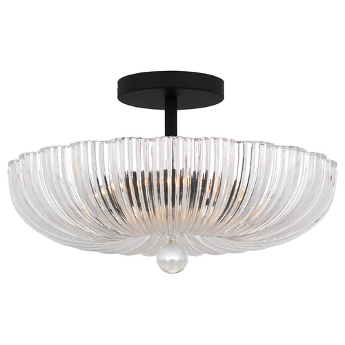 Quoizel Lighting Belmond Matte Black Semi-Flushmount Light