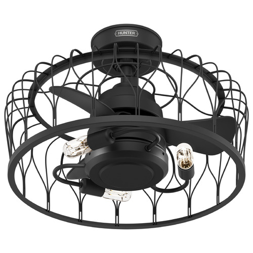Hunter Fan Company Rotonda Matte Black LED Ceiling Fan with Light
