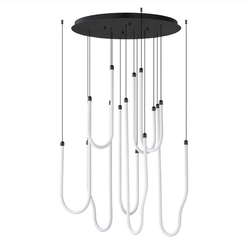 ET2 Lighting Et2 Soleil Black LED Multi-Light Pendant E24988-BK