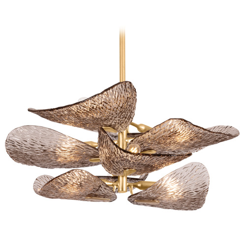 Corbett Lighting Corbett Lighting Cardiff Vintage Gold Leaf LED Chandelier 515-08-VGL