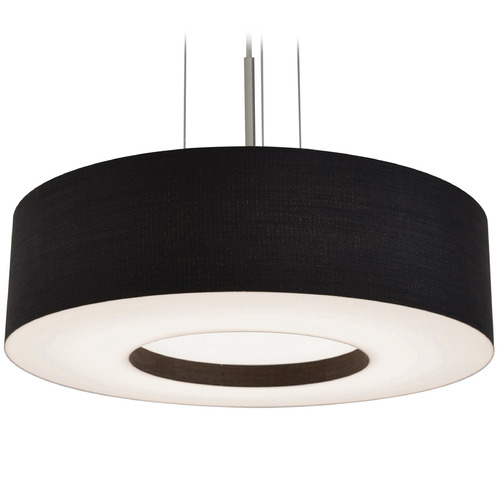 AFX Lighting Afx Lighting Montclair Satin Nickel LED Pendant Light with Drum Shade MCP1214LAJUDSN-BK