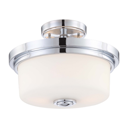 Nuvo Lighting Modern Semi-Flush Mount in Polished Chrome by Nuvo Lighting 60/4593
