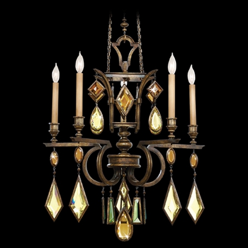 Fine Art Lamps Fine Art Lamps Encased Gems Bronze Patina Crystal Chandelier 708340-1ST