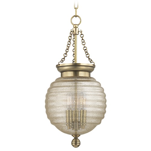 Coolidge 3-Light Mini Pendant in Aged Brass by Hudson Valley Lighting