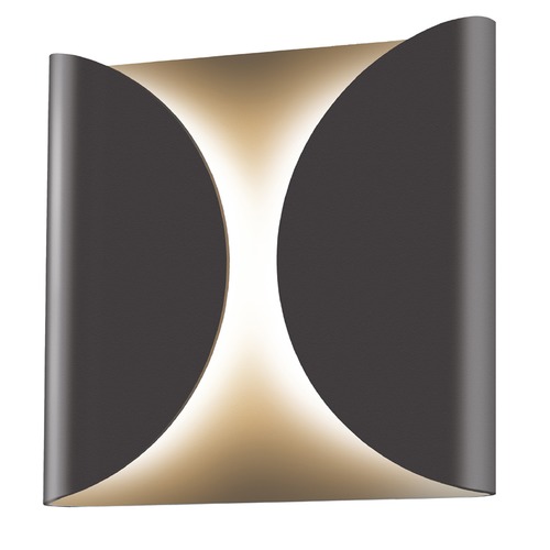 Folds Textured Bronze LED Outdoor Wall Light by Sonneman Lighting