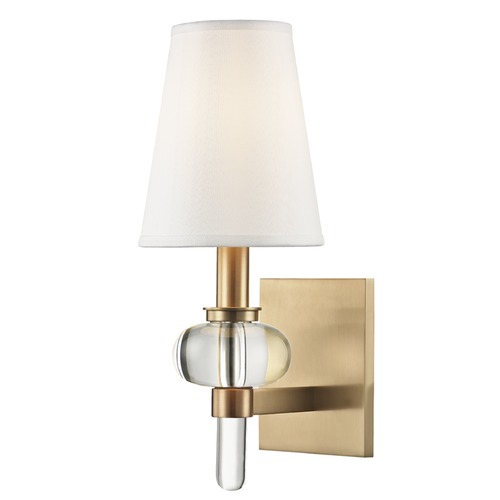 Hudson Valley Lighting Luna Aged Brass Sconce by Hudson Valley Lighting 1900-AGB