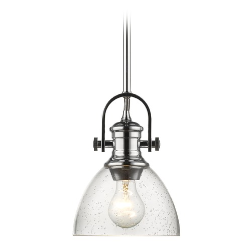 Hines Mini Pendant in Chrome by Golden Lighting