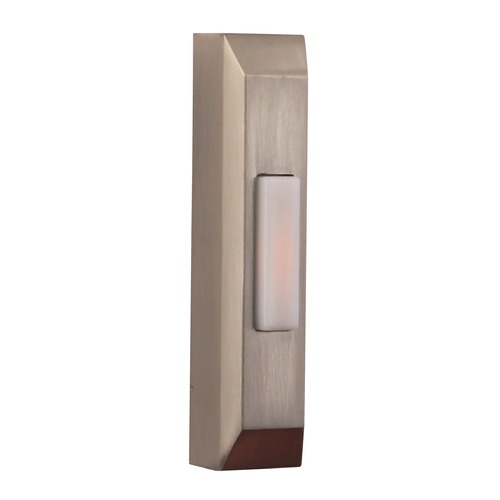 Surface Mount LED Doorbell Button in Brushed Polished Nickel by Craftmade Lighting