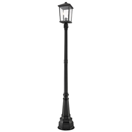 Z-Lite Beacon Black Post Light by Z-Lite 568PHBR-564P-BK