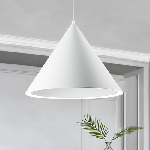 Abyss 15.75-Inch LED Pendant in White by ET2 Lighting
