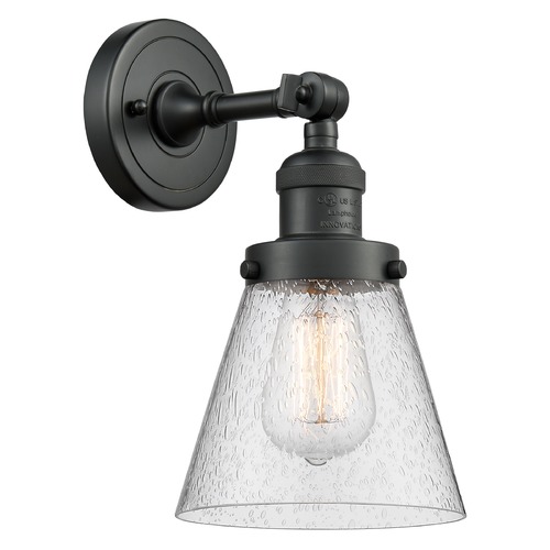 Small Cone Matte Black Sconce by Innovations Lighting