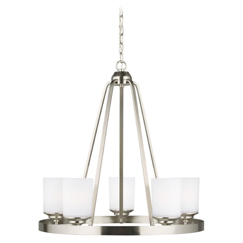 Kemal Brushed Nickel Chandelier by Generation Lighting