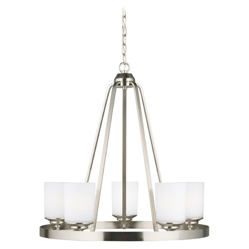 Generation Lighting Kemal Brushed Nickel Chandelier by Generation Lighting 3130705-962