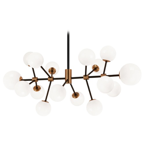 Novu Aged Gold LED Chandelier by Matteo Lighting