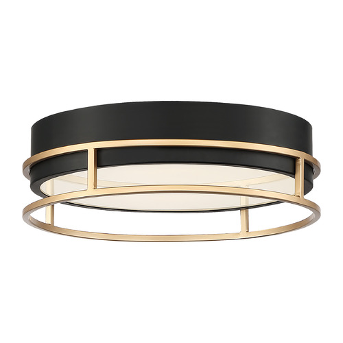 Grafice 14-Inch LED Flush Mount in Black & Gold by Eurofase Lighting