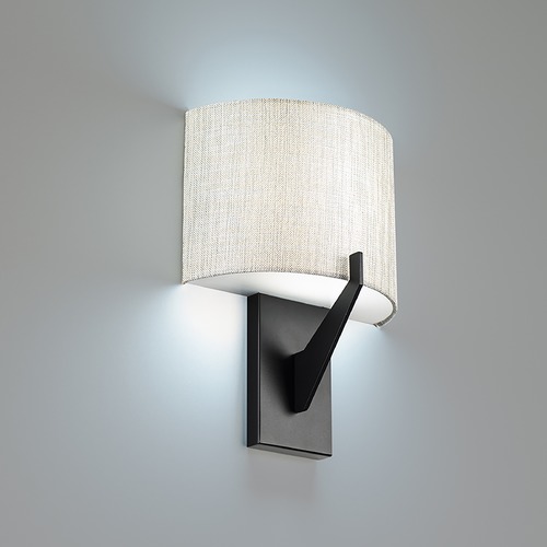 WAC Lighting Fitzgerald 8-Inch LED Wall Sconce in Black 3CCT 3500K by WAC Lighting WS-47108-35-BK