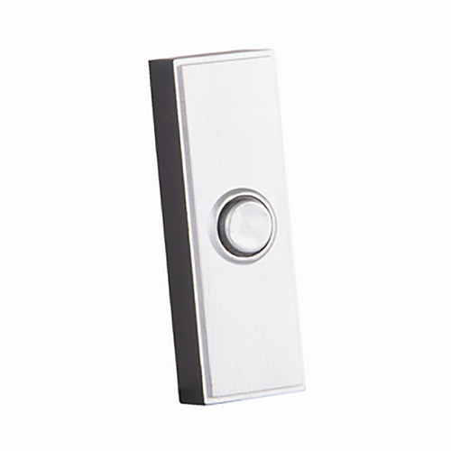 Push Button Brushed Polished Nickel LED Doorbell Button by Craftmade Lighting