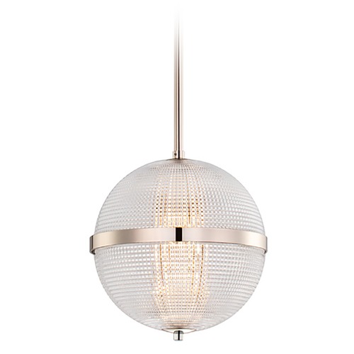 Kalco Lighting Portland 10-Inch LED Mini Pendant in Polished Nickel by Kalco Lighting 512111PN