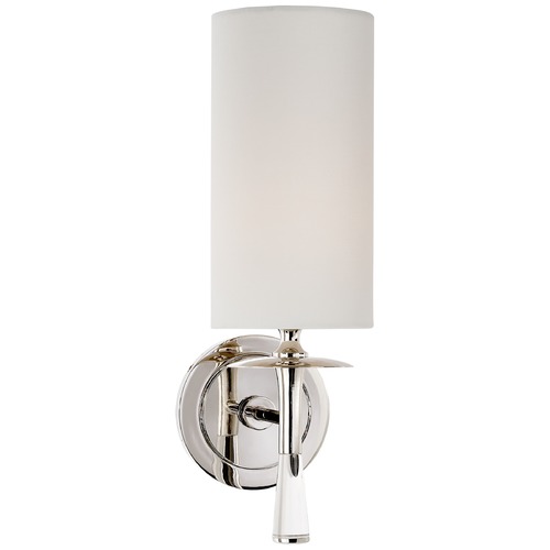 Aerin Drunmore Single Sconce in Polished Nickel by Visual Comfort Signature