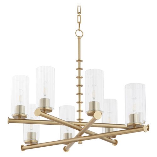 Quorum Lighting Juniper Aged Brass Chandelier by Quorum Lighting 641-8-80