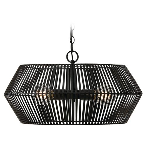 Capital Lighting Kaiya Matte Black Pendant Light with Abstract Shade