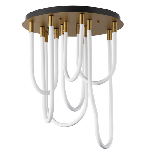 Et2 Soleil Natural Aged Brass LED Flushmount Light