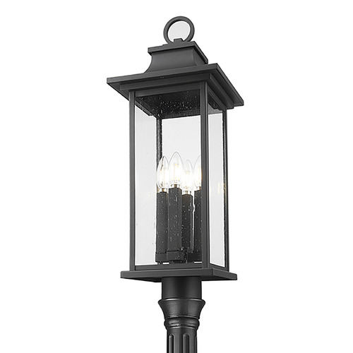 Z-Lite Tiberius Black Post Light