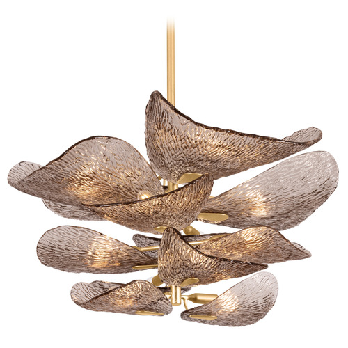 Corbett Lighting Corbett Lighting Cardiff Vintage Gold Leaf LED Chandelier 515-35-VGL