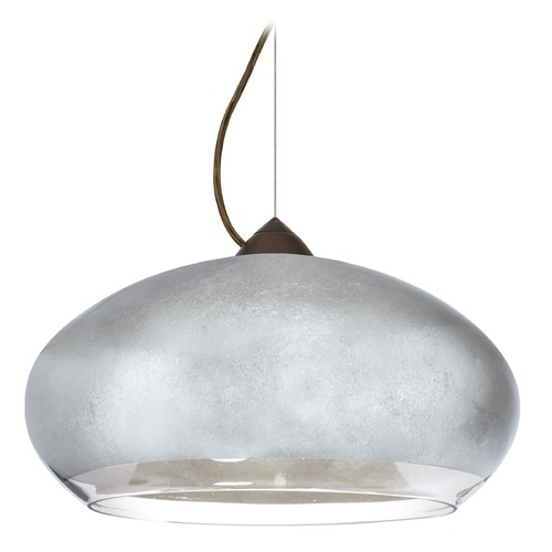 Besa Lighting Brio Bronze Pendant Light with Oblong Shade