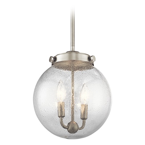 Kichler Lighting Holbrook 10-Inch Pendant in Brushed Nickel by Kichler Lighting 42588NI