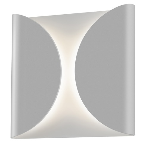 Folds Textured Gray LED Outdoor Wall Light by Sonneman Lighting