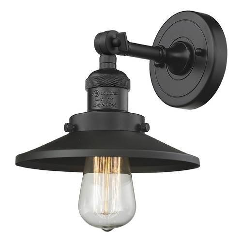 Innovations Lighting Innovations Lighting Railroad Matte Black Sconce 203-BK-M6