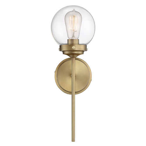 Meridian 18-Inch Wall Sconce in Natural Brass by Meridian M90025NB