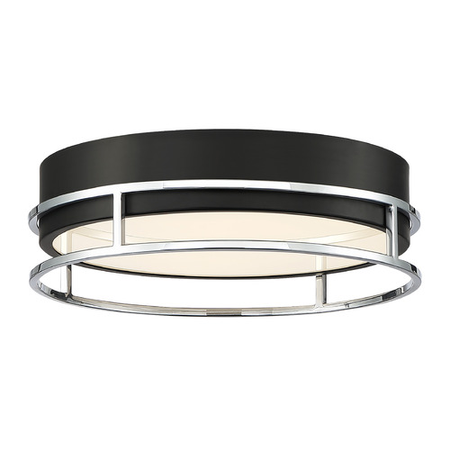 Eurofase Lighting Grafice 14-Inch LED Flush Mount in Black & Chrome by Eurofase Lighting 39315-021