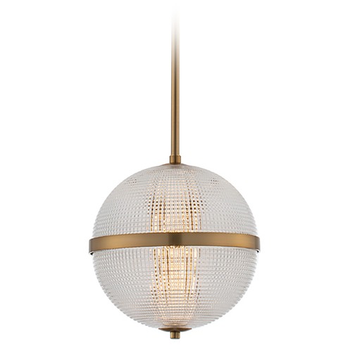 Portland 10-Inch LED Mini Pendant in Winter Brass by Kalco Lighting